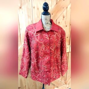Silk embroidered and beaded jacket